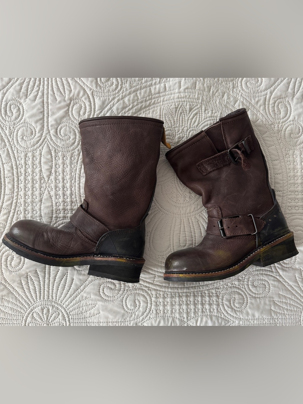 PS Kaufman unisex steel toe biker boot
Size 4, fits womens size 6.